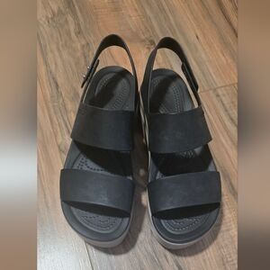Crocs Black Strappy Sandals Size 6